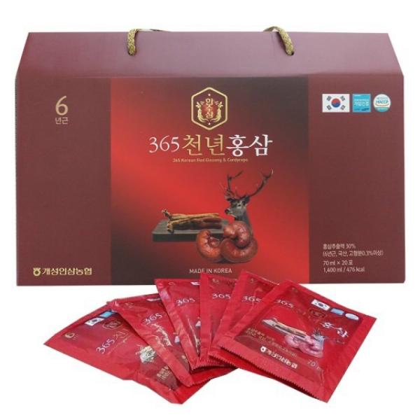Nước Hồng Sâm Nhung Hươu Linh Chi 20 gói 365