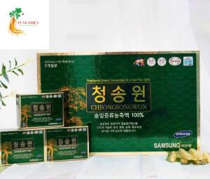 Viên tinh dầu thông đỏ Cheong Song Won 180 viên hộp xanh Hàn Quốc