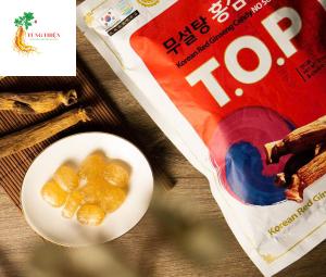 KẸO HỒNG SÂM T.O.P KHÔNG ĐƯỜNG HÀN QUỐC 500G THƯỢNG HẠNG