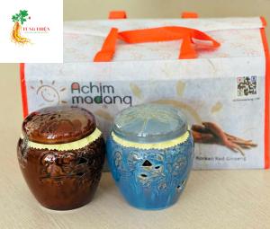 Cao Hồng Sâm Hũ Đôi Achimmadang Hộp Gỗ nhập khẩu chính hãng Hàn Quốc