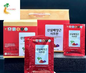 Nước Hồng Sâm Chiết Xuất Sâm Núi Saffron Hansusam 30 Gói x 50ml