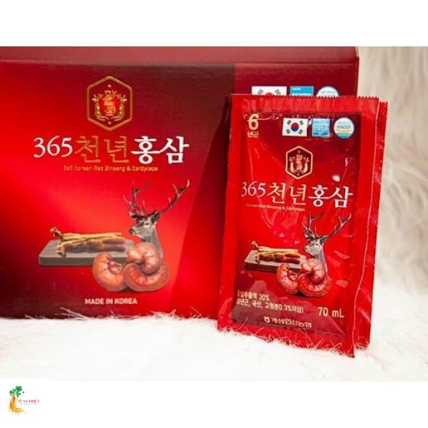 Nước Hồng Sâm Nhung Hươu Linh Chi 20 gói 365