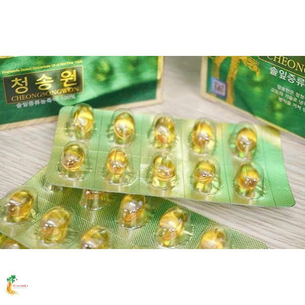 Viên tinh dầu thông đỏ Cheong Song Won 180 viên hộp xanh Hàn Quốc