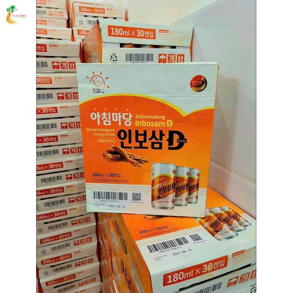 Nước hồng Sâm lon tăng lực Achimmadang 180ml x 30 lon