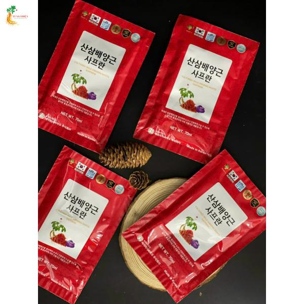Nước Hồng Sâm Chiết Xuất Sâm Núi Saffron Hansusam 30 Gói x 50ml